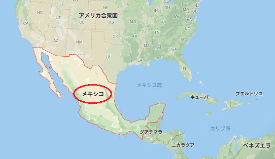 メキシコの地図